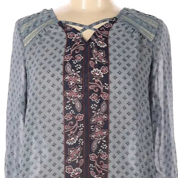 Maurices Sheer Lace Detail Blouse Top Women's M Medium - Picture 12 of 13